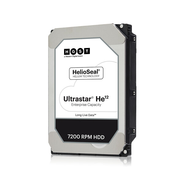 WD Ultrastar He12, 12 TB, 7200 RPM, 256 MB, 3.5", SATA