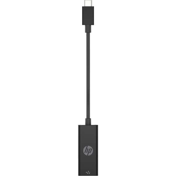 HP USB-C-an-RJ45 G2-Adapter, Kabelgebunden, USB Typ-C, Schwarz, Haus, Windows 10, Windows 11, ChromeOS