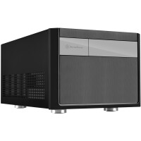 SilverStone SST-SG11B, Small Form Factor (SFF), PC, Schwarz, micro ATX, Mini-DTX, Mini-ITX, ABS Synthetik, Acryl, Stahl, 1x 120 mm