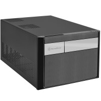 SilverStone SST-SG11B, Small Form Factor (SFF), PC, Schwarz, micro ATX, Mini-DTX, Mini-ITX, ABS Synthetik, Acryl, Stahl, 1x 120 mm