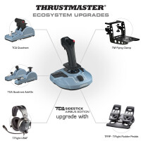 ThrustMaster TCA Sidestick Airbus edition, Joystick, PC, Kabelgebunden, USB, Schwarz, Blau, Kabel