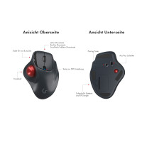 KeySonic KSM-6101RF-EGT, rechts, RF Wireless, 1000 DPI, Grau