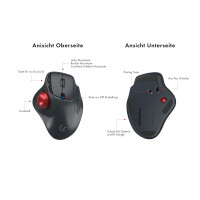 KeySonic KSM-6101RF-EGT, rechts, RF Wireless, 1000 DPI, Grau