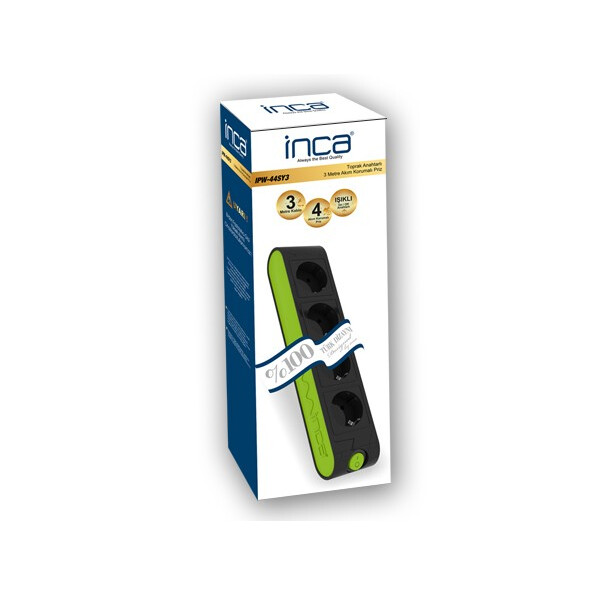 Cian Technology GmbH Inca IPW-44YS3, 4 AC-Ausgänge, 250 V, 4000 W, 10 A, 16 A, Schwarz, Grün