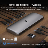 Corsair TBT200, Thunderbolt 4, 96 W, 3.5mm, Mikro-USB,...