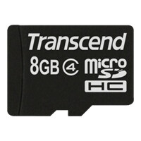 Transcend TS8GUSDC4, 8 GB, MicroSDHC, Klasse 4, Schwarz