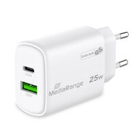 MEDIARANGE Ladegerät 25W 2-Port 1x USB-A/1x USB-C...