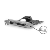 Gembird PCI-Express Addon-Karte mit Low-Profile-Slotbereichen, PCIe, Parallel, RS-232, Weiblich, Niedriges Profil, PCIe 3.0, Windows 10, Windows 7, Windows 8