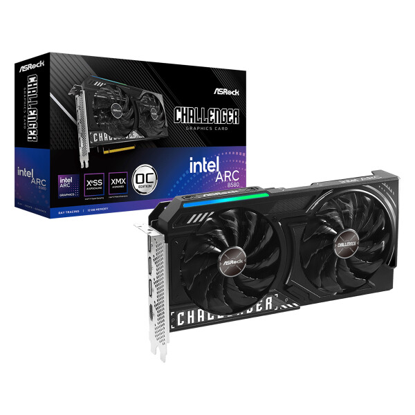 ASRock Intel Arc B580 Challenger 12GB OC, Arc B580, 12 GB, GDDR6, 192 Bit, 7680 x 4320 Pixel, PCI Express x8 4.0