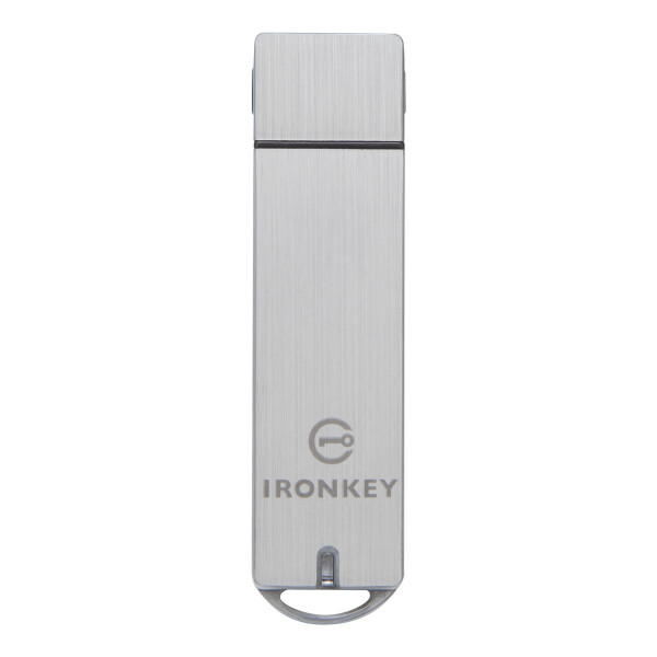Kingston IronKey 128GB Basic S1000 Encrypted USB 3.0 FIPS 140-2 Level 3, 128 GB, USB Typ-A, 3.2 Gen 1 (3.1 Gen 1), 230 MB/s, Kappe, Silber