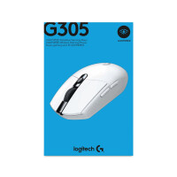 Logitech G G305, rechts, Optisch, RF Wireless + Bluetooth, 12000 DPI, 400 fps, Weiß