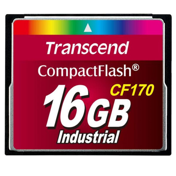 Transcend CF170, 16 GB, Kompaktflash, MLC, 90 MB/s, 60 MB/s, Hitzebeständig, Schockresistent