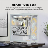 Corsair 3500X ARGB, Midi Tower, PC, Weiß, EATX,...