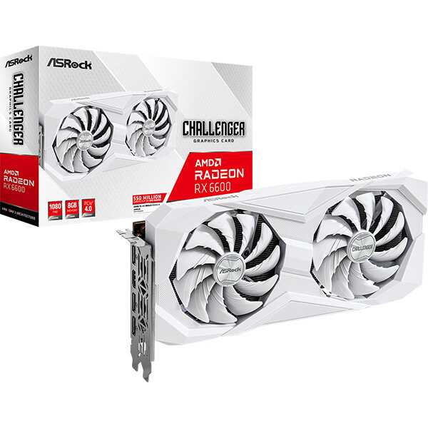 ASRock Challenger AMD Radeon RX 6600, Radeon RX 6600, 8 GB, GDDR6, 128 Bit, 7680 x 4320 Pixel, PCI Express 4.0