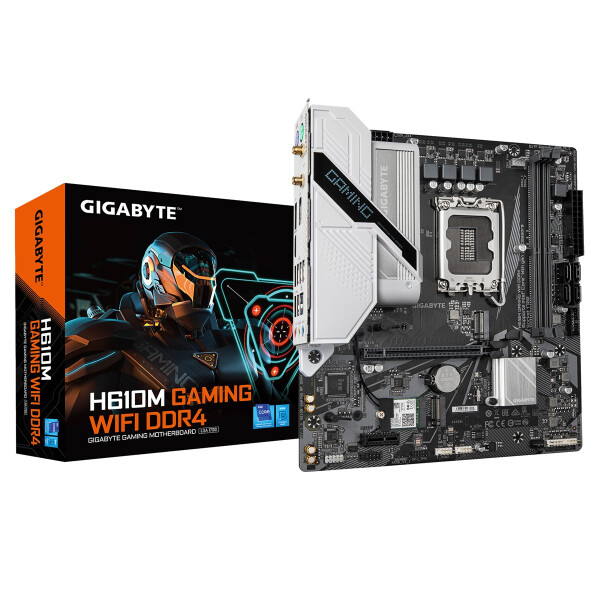 Gigabyte H610M GAMING WF DDR4, Intel, LGA 1700, Intel® Celeron®, Intel® Core™ i3, Intel® Core™ i5, Intel® Core™ i7, Intel® Core™ i9,..., LGA 1700, 64 GB, DDR4-SDRAM