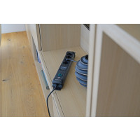 Brennenstuhl 1951140300, 1,8 m, Drinnen, Abgewinkelt, IP20, Schwarz, 4 AC-Ausgänge