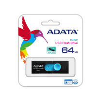 ADATA UV320, 64 GB, USB Typ-A, 3.2 Gen 1 (3.1 Gen 1), Dia, 7,9 g, Schwarz, Blau