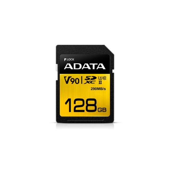 ADATA Premier ONE V90, 128 GB, SDXC, Klasse 10, UHS-II, 290 MB/s, 260 MB/s