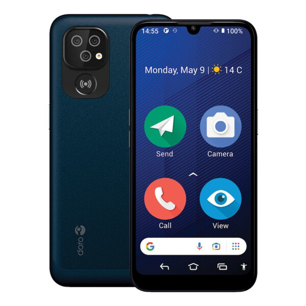 Doro 8200, 15,5 cm (6.1"), 4 GB, 64 GB, 16 MP, Android 12, Schwarz