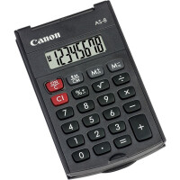 Canon AS-8, Tasche, Display-Rechner, 8 Ziffern, Display klappbar, Akku, Grau
