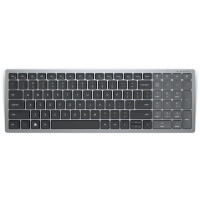 Dell KB740, Volle Größe (100%), Kabellos, RF Wireless + Bluetooth, Scherenschalter, QWERTY, Grau, Schwarz