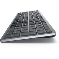 Dell KB740, Volle Größe (100%), Kabellos, RF Wireless + Bluetooth, Scherenschalter, QWERTY, Grau, Schwarz