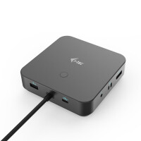 i-tec USB-C HDMI Dual DP Docking Station with Power Delivery 100 W + Universal Charger 100 W, Kabelgebunden, USB 3.2 Gen 1 (3.1 Gen 1) Type-C, 100 W, 10,100,1000 Mbit/s, Schwarz, 10 Gbit/s
