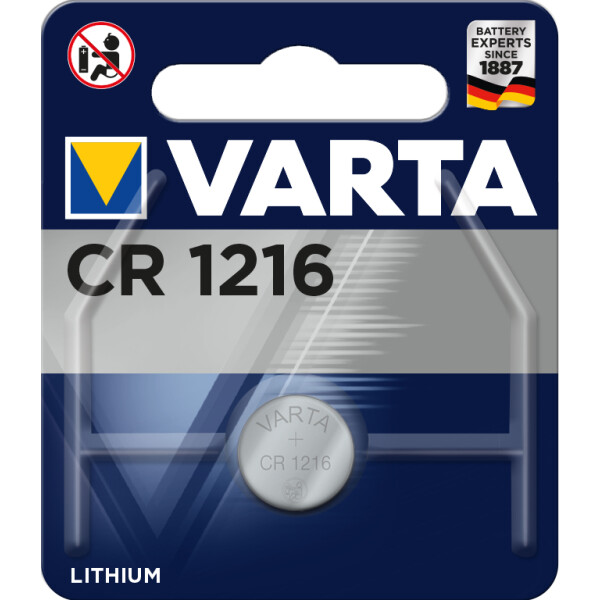 Varta CR1216, Einwegbatterie, CR1216, Lithium, 3 V, 1 Stück(e), 27 mAh
