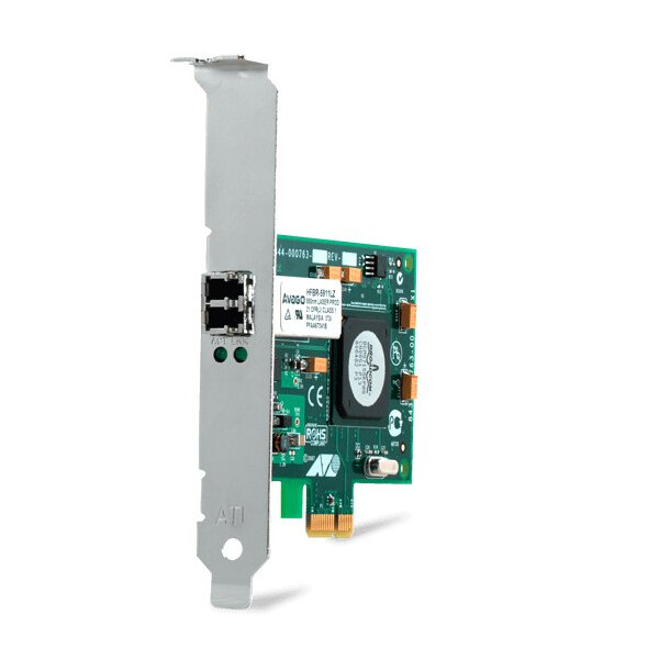Allied Telesis AT-2914SX/SC-001, Eingebaut, Kabelgebunden, PCI Express, Faser, 1000 Mbit/s, Grün, Metallisch