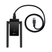 TP-LINK AX1800 Drahtloser USB-Adapter mit zwei Antennen und hoher Verstärkung, Kabellos, USB, WLAN, 1800 Mbit/s, Schwarz