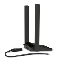 TP-LINK AX1800 Drahtloser USB-Adapter mit zwei Antennen und hoher Verstärkung, Kabellos, USB, WLAN, 1800 Mbit/s, Schwarz