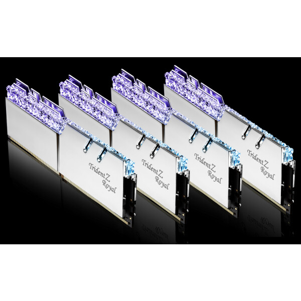 G.Skill Trident Z Royal F4-3200C16Q-64GTRS, 64 GB, 4 x 16 GB, DDR4, 3200 MHz, 288-pin DIMM