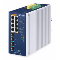 Planet IP30 Industrial L2/L4 8-Port, Managed, L2/L4,...