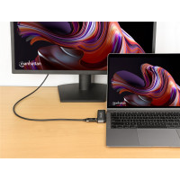 Manhattan 190404, Kabelgebunden, USB 3.2 Gen 2 (3.1 Gen 2) Type-C, 100 W, 3,5 mm, Grau, 10 Gbit/s