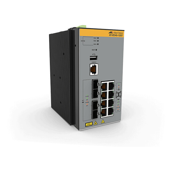 Allied Telesis AT-IE340-12GT-80, Managed, L3, Gigabit Ethernet (10/100/1000), Vollduplex, Wandmontage