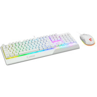 MSI S11-04DE305-CLA, Kabelgebunden, USB, Mechanischer Switch, QWERTZ, RGB-LED, Weiß