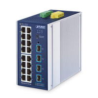 Planet Industrial L2/L4 16-Port Managed Switch...