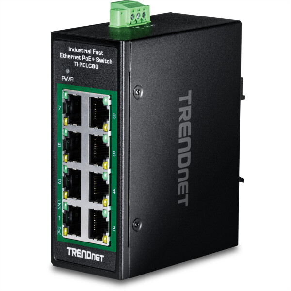 TRENDnet 8-PORT INDUSTRIAL FAST ETHERNE - Switch - 8-Port