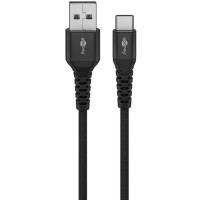 Goobay 74526, 1 m, USB C, USB A, USB 2.0, 0,48 Gbit/s, Schwarz