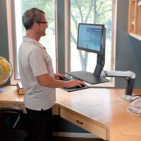 Ergotron WorkFit -A, Single LD @ Worksurface+, 9,1 kg, 61...