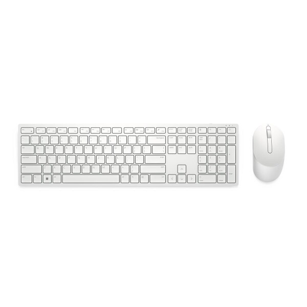 Dell KM5221W-WH, Volle Größe (100%), Kabellos, RF Wireless, QWERTY, Weiß, Maus enthalten