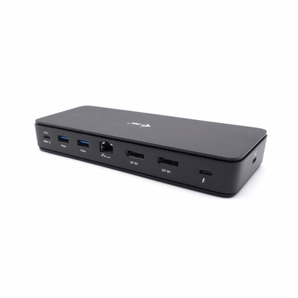 i-tec Thunderbolt 4 Dual DisplayPort Docking Station PRO + Power Delivery 92 W, Kabelgebunden, Thunderbolt 4, 92 W, 3,5 mm, 10,100,1000,2500 Mbit/s, Schwarz