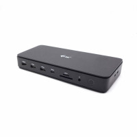 i-tec Thunderbolt 4 Dual DisplayPort Docking Station PRO + Power Delivery 92 W, Kabelgebunden, Thunderbolt 4, 92 W, 3,5 mm, 10,100,1000,2500 Mbit/s, Schwarz