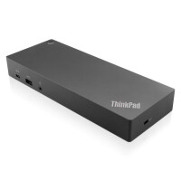 Lenovo ThinkPad Hybrid USB-C with USB-A Dock, Kabelgebunden, USB 3.2 Gen 2 (3.1 Gen 2) Type-C, 3,5 mm, 10,100,1000 Mbit/s, Schwarz, Lenovo