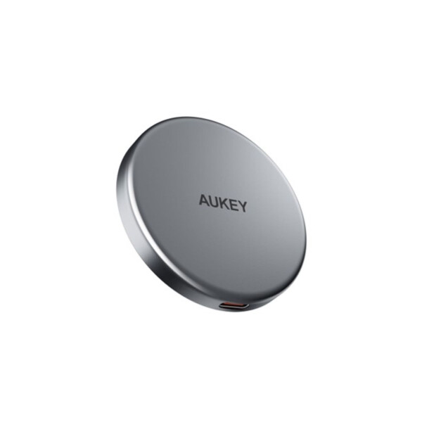 AUKEY MagFusion Aura Magnetic 15W, Drinnen, USB, Kabelloses Aufladen, Silber
