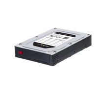 StarTech.com 2,5" auf 3,5" Festplatten Adapter - für SATA und SAS SSDs/ HDDs, 8,89 cm (3.5"), Carrier Panel, Schwarz, Silber, 2.5", SATA, Serial Attached SCSI (SAS), Aluminium, Kunststoff