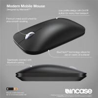 Incase Designed by Microsoft Modern Mobile Maus, Beidhändig, BlueTrack, Bluetooth, Schwarz