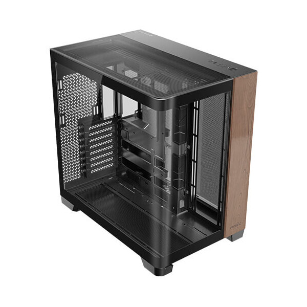 Antec C8 Curve Wood, Full Tower, PC, Schwarz, Transparent, Holz, ATX, ITX, Glas, Kunststoff, Stahl, Holz, 17,5 cm