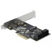 Delock 90396, PCIe, M.2,SATA, Schwarz, Grün, Grau, 6 Gbit/s, SATA