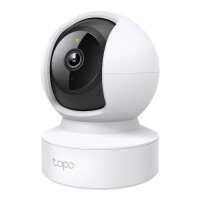 TP-LINK Tapo C202, IP-Sicherheitskamera, Drinnen, Kabellos, Tisch/Decke, Schwarz, Weiß, Sphärisch